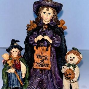 Vintage Yesterdays Child Dollstone Collection Halloween Trick or Treat Bear 3517
